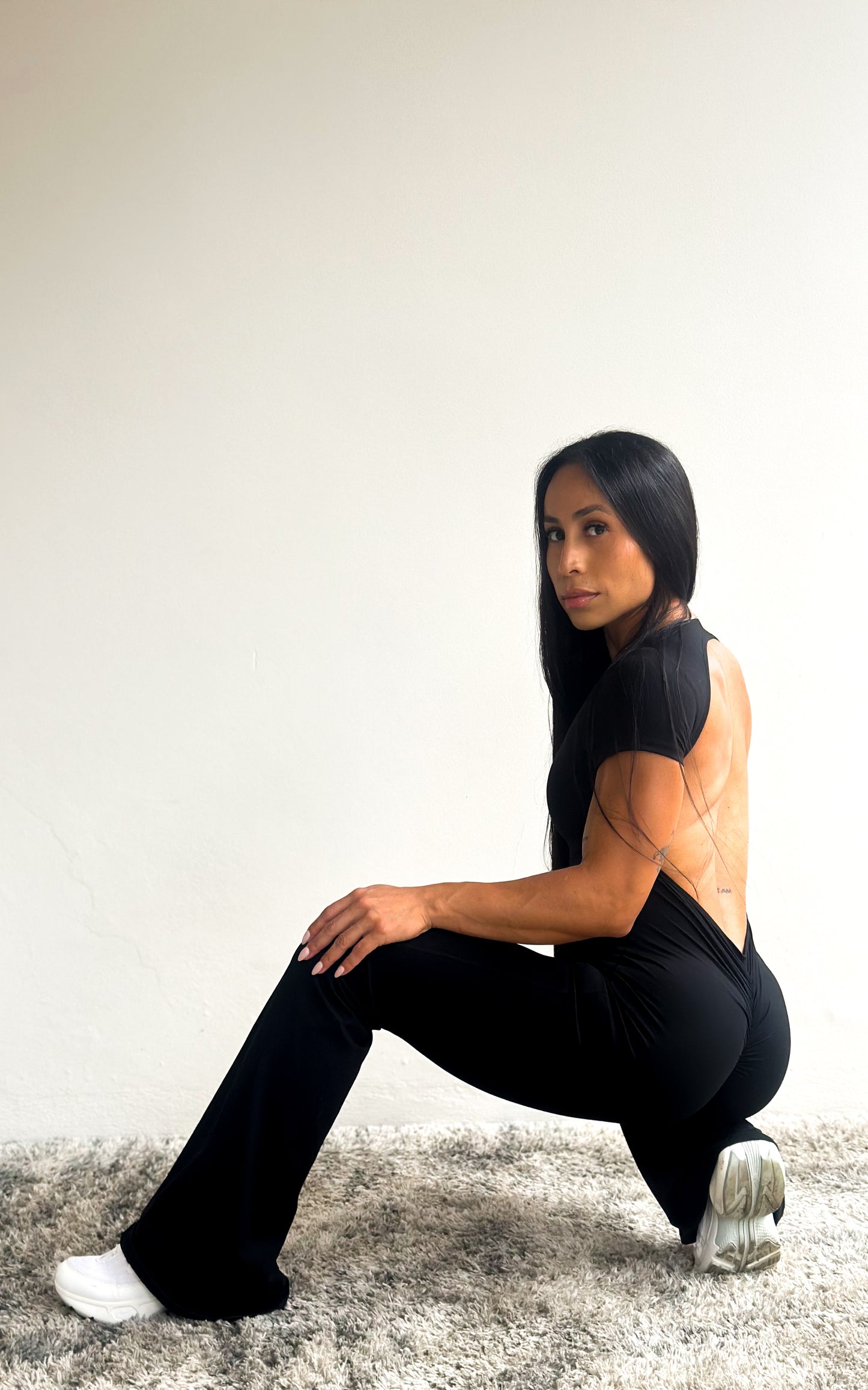 Enterizos flare de manga negro🖤