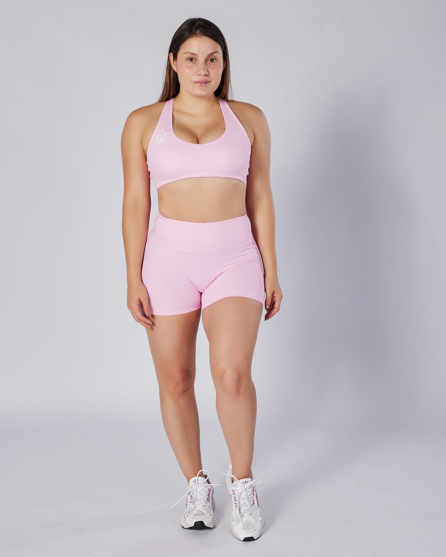 Corazón invertido rosa pastel short💗