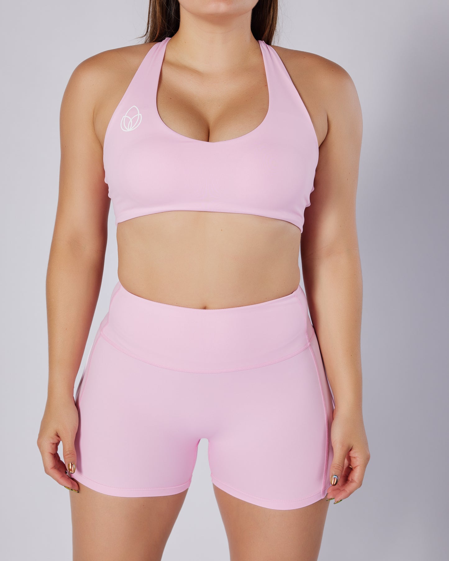 Corazón invertido rosa pastel top💗