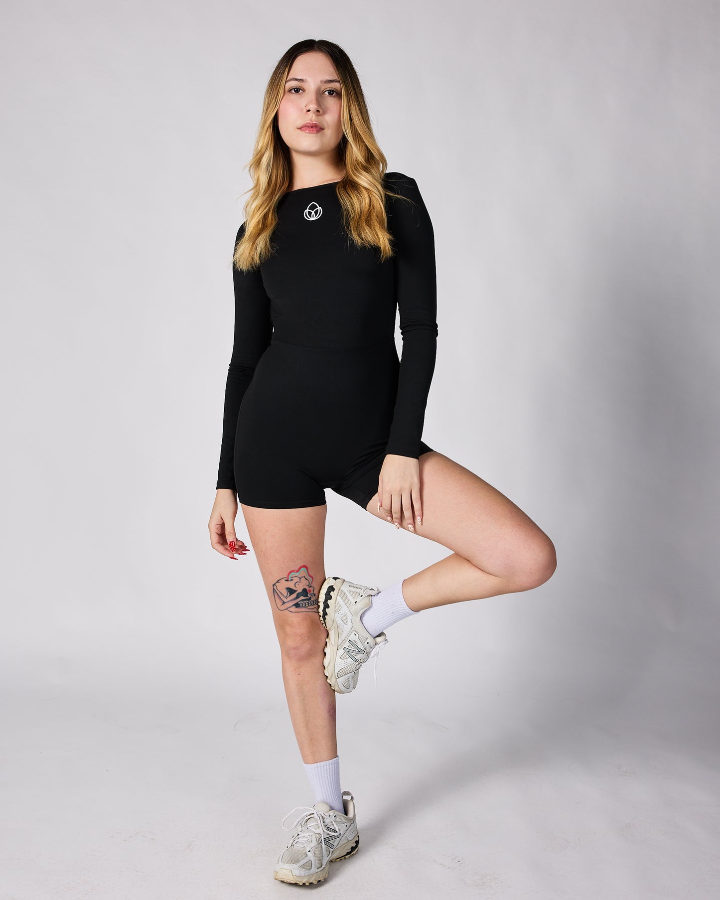 Enterizo manga larga | short 🖤