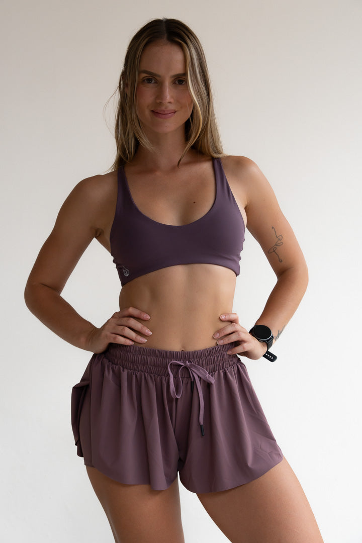 Top púrpura running